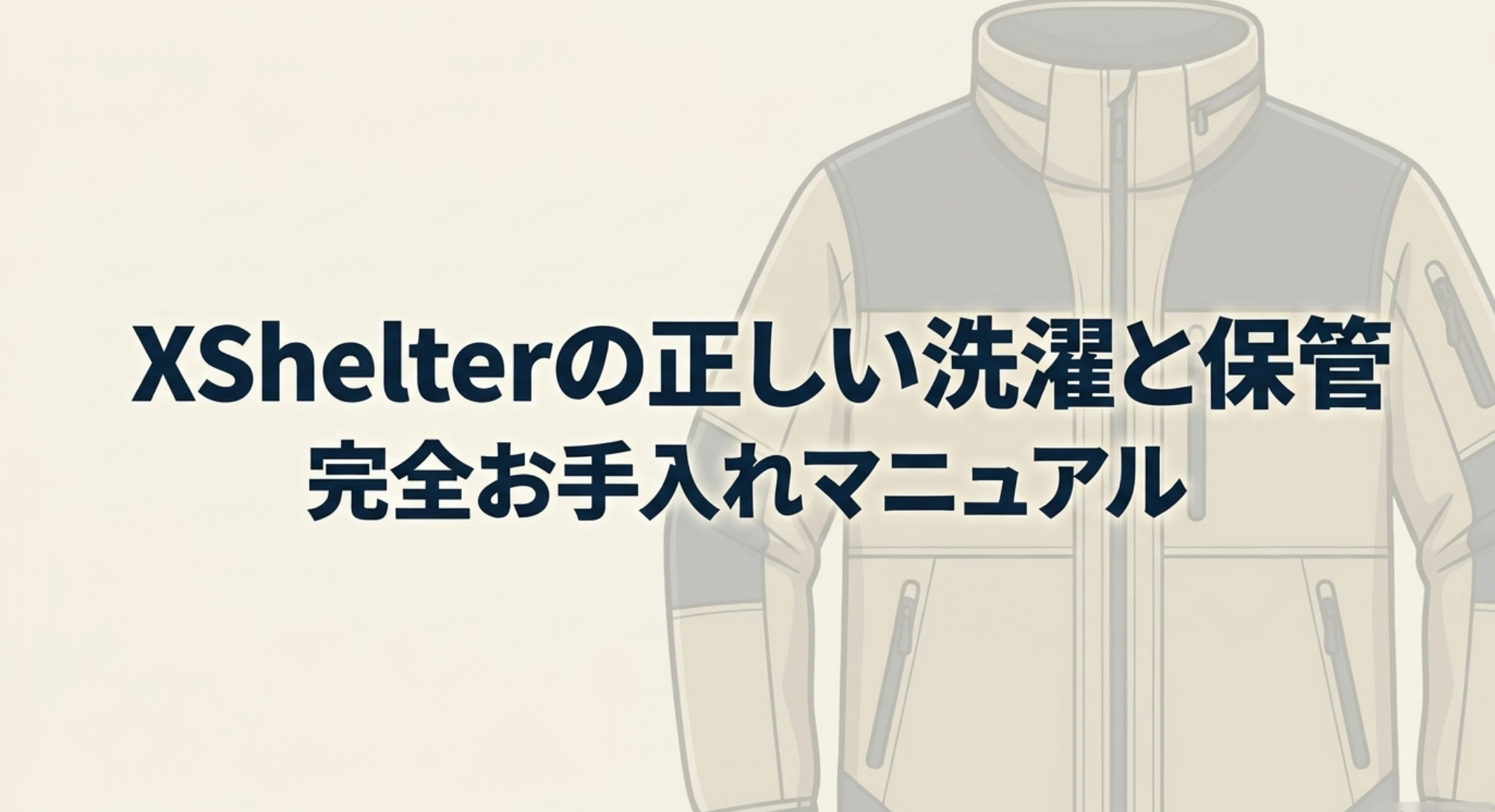 XShelterの正しい洗濯と保管を解説するお手入れマニュアル